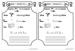 Le son [siô] - tion = ssion - Cp - Etude des sons - Lecture - Cycle 2 - PDF à imprimer