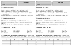 Sons - Ce1 - Exercices - Orthographe - Cycle 2 - PDF à imprimer
