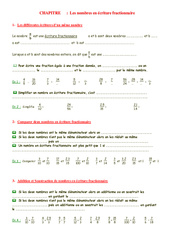 Fractions – 5ème – Numération – Exercices – Contrôle – Mathématiques – Collège - PDF à imprimer