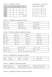 Calcul littéral - Double-distributivité - 4ème - Exercices - Calculs - Collège - PDF à imprimer