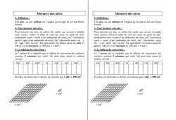 Mesurer des aires - Ce2 Cm1 Cm2 - Leçon - PDF gratuit à imprimer