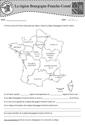 Bourgogne-Franche-Comté - Cm1 - Cm2 - Je découvre ma région - PDF à imprimer