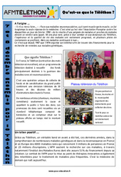 Téléthon - Texte documentaire - Ressources pédagogiques - Ce2 - Cm1 - Cm2 - Cycle 3 - PDF à imprimer