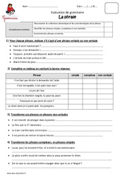 Phrase - Cm2 - Evaluation  - PDF à imprimer