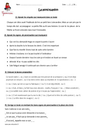 Ponctuation - Cm1 - Exercices - Cycle 3 - PDF à imprimer