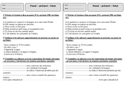 Passé – présent – futur  - Ce2 – Exercices Corrigés - PDF à imprimer