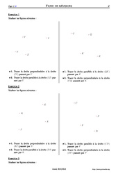 Droites perpendiculaires et parallèles - 6ème - Exercices corrigés - Mathématiques - Géométrie - Collège - Soutien scolaire - PDF à imprimer