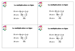 Multiplication en ligne – Ce1 - Leçon - PDF gratuit à imprimer