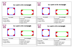 Carré - Rectangle – Ce1 - Leçon <small style='color:inherit;'>(téléchargement gratuit)</small>