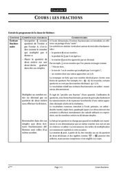 Fractions – 6ème – Cours – Exercices – Collège – Mathématiques - PDF à imprimer