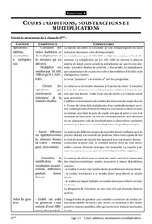 Additions, soustractions, multiplications – 6ème – Cours – Exercices – Collège – Mathématiques - PDF à imprimer