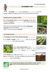 Paysages ruraux français - Ce2 - Leçon - PDF gratuit à imprimer