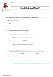Adjectifs qualificatifs - Cm2 - Leçon - PDF gratuit à imprimer