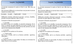 Journée – Cp – Trace écrite – Temps – Leçon – Cycle 2 - PDF gratuit à imprimer