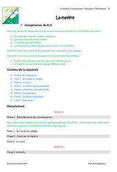 Matière - 6ème - Fiche de préparation - PDF à imprimer
