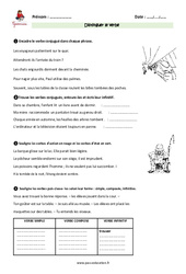 Distinguer le verbe - Cm1 - Exercices  - PDF à imprimer