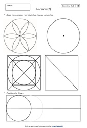 Cercle – Ce2 – Exercices corrigés – Géométrie
