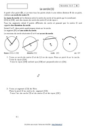 Cercle – Cm2 – Exercices corrigés – Géométrie – Cycle 3