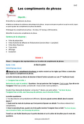 Compléments de phrase - Cm2 - Fiche de préparation - PDF à imprimer