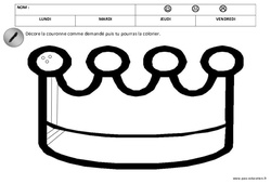 Graphisme - Fête des rois - Maternelle - Petite section – Moyenne section – PS – MS - PDF à imprimer