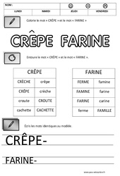Lecture - Crêpe et farine - Chandeleur – Maternelle – Petite section – Moyenne section – PS – MS  - PDF à imprimer