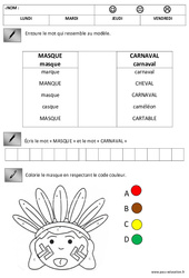 Lecture - Carnaval – Maternelle – Petite section – Moyenne section – PS – MS