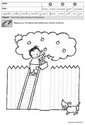 Horizontales - Verticales – Lignes - Graphisme - Maternelle – Grande section – GS - PDF à imprimer