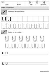 Lettre U - Ponts – Maternelle – Moyenne Section – MS      - PDF à imprimer