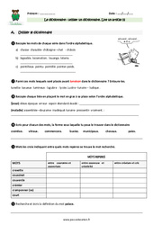 Utiliser un dictionnaire - Lire un article - Cm1 - Exercices  - PDF à imprimer