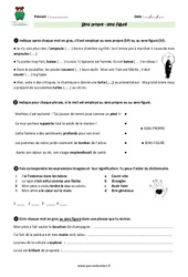 Sens propre - Sens figuré - Cm1 - Exercices - PDF à imprimer