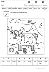 Coloriage - Magique - Codé - Logique – Maternelle – Grande section – GS – Cycle 2 - PDF à imprimer