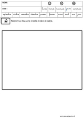 Cirque - Puzzle - Logique – Maternelle – Grande section – GS – Cycle 2 - PDF à imprimer