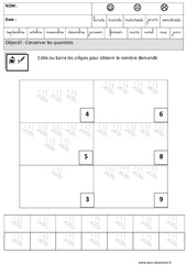Quantités et nombres - Chandeleur – Maternelle – Grande section – GS – Cycle 2