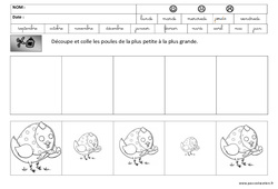 Du plus petit au plus grand - Formes et grandeurs - Pâques – Maternelle – Grande section – GS – Cycle 2 - PDF à imprimer