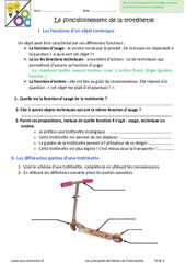 Fonctionnement de la trotinnette - 6ème - Exercices - PDF à imprimer