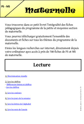 Livrets pédagogiques - Maternelle - Cycle 1 - PDF à imprimer