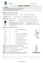 Homonymes - Cm1 - Evaluation - Bilan - PDF à imprimer