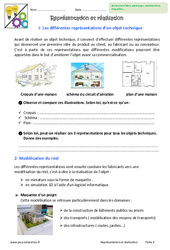 Représentation et  réalisation - 6ème - Exercices - PDF à imprimer