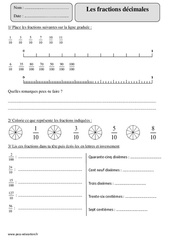 Fractions décimales - Cm2 - Exercices corrigés - Numération - Mathématiques - Cycle 3 - PDF à imprimer