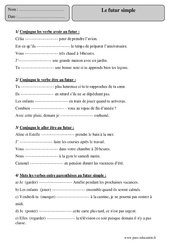 Futur simple – Cm2 – Exercices corrigés – Conjugaison – Français – Cycle 3