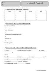 Présent de l’impératif – Cm2 – Exercices corrigés – Conjugaison – Français – Cycle 3 - PDF à imprimer