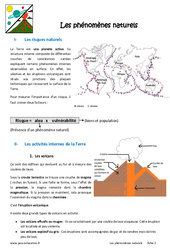 Phénomènes naturels - 6ème - Cours - PDF à imprimer