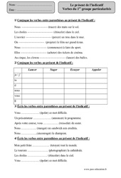 Verbes du 1er groupe ,particularités - Présent de l’indicatif  – Cm2 – Exercices corrigés – Conjugaison – Cycle 3 - PDF à imprimer