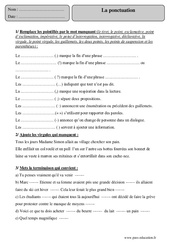 Ponctuation - Cm2 – Exercices corrigés – Grammaire – Français – Cycle 3