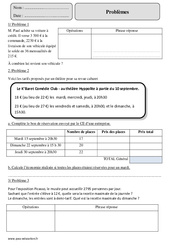 Problèmes multiplicatifs – Cm2 – Exercices corrigés – Calcul – Mathématiques – Cycle 3 - PDF à imprimer