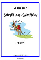 Sauté - Cp - Ce1 - Athlétisme - Cycle complet EPS - PDF à imprimer