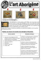 Art Aborigène – Ce1 - Ce2 – Cm1 – Cm2 – Arts visuels – Cycle 3 - PDF à imprimer
