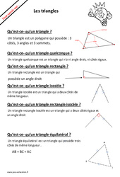 Qu'est-ce qu'un triangle et quels sont tous les types de triangles ? - PDF à imprimer