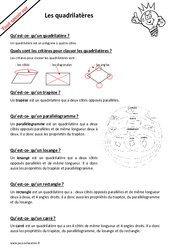 Qu'est-ce qu'un quadrilatère ? - PDF à imprimer