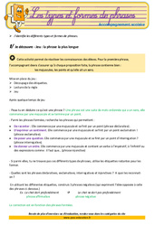 Types et formes de phrases - Cm2 - Soutien scolaire - Aide aux devoirs - PDF à imprimer